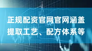 正规配资官网官网涵盖提取工艺、配方体系等